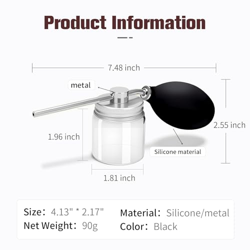 Spray Applicator — for the accurate jetting of fibrous and powdered substances, equipped with an all-in-one powder dispenser and spray bottle - color: Silvery（Applicator+Bottle）