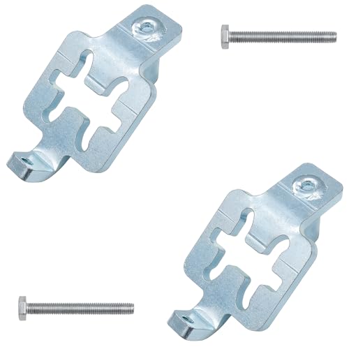 T-Post Gate Hinge with Arched Design, 5/8" Pin Shank Compatible with Metal T Post, Chain Link Gates, Farm & Backyard, 2-Pack
