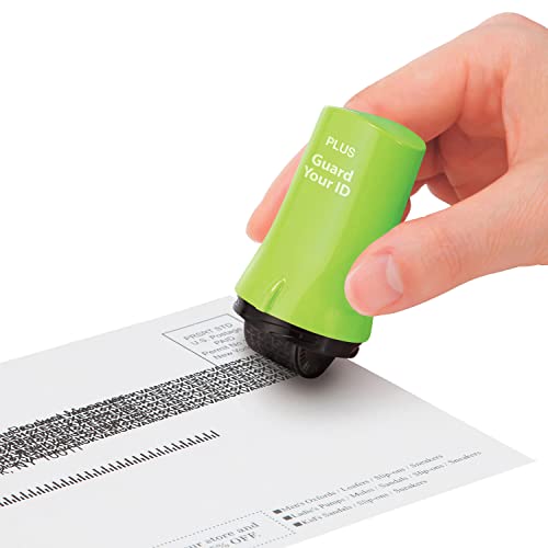Guard Your ID Identity Theft Protection Roller Stamp for Mail & Documents - color: Green, size: Standard