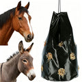 Hay Bag for Horses, Rugged Slow Feed Hay Bags for Goats,Sheep,Donkey,Cows, Alpacas and Ostriches, Premium PVC Waterproof Horse Feeder with 9 Holes,Tear-Resistant, Easy to Fill, Large Opening