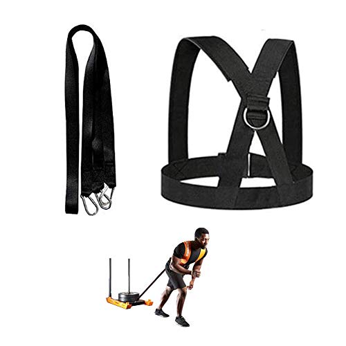Sled Harness, Adjustable Speed Tire Pulling Belt for Working Out | Strength and Agility Training Equipment, Physical Training Rope Football Exercise Set for Outdoor Indoor Men and Women - size: 6.6FT