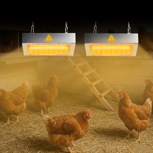 400W Chicken Coop Heater Lamp, Brooder Heat Lamp for Chickens, Adjustable Temp and Height, No Assembly Heater for Chicks Pets Livestock, 1 Pack - color: Heat lamp 400W - 1 Pack