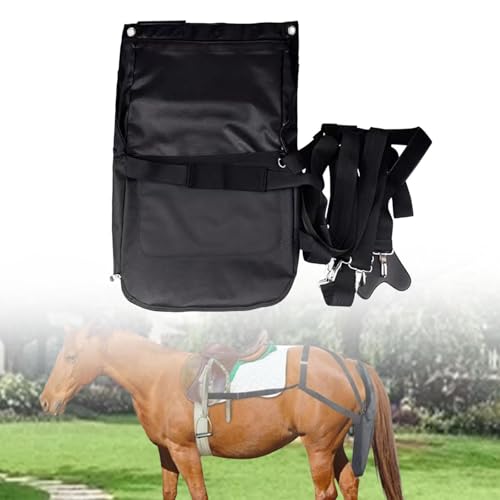 Horse Diaper Manure Bag Pony Poop Storage Bag Oxford Horse Poop Bag Catcher Equine Manure Bag for Riding Barn Saddle Garden, 64cmx40cm - size: 64cmx40cm