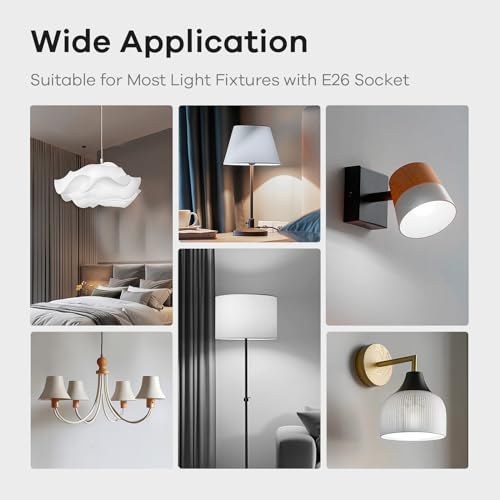 Linkind A19 LED Light Bulbs Dimmable, 60W Equivalent Light Bulbs, 9W, 5000K Daylight, 840 Lumens LED Bulbs, E26 Standard Base, 120V, Lighting for Bedroom Living Room Home Office, 12 Packs - color: 5000k Daylight-60w 12pcs