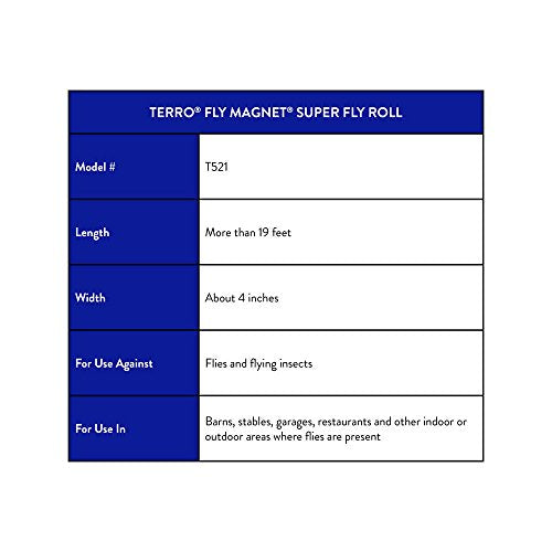 Terro T521 Super Fly Roll Magnet Fly Trap, White - size: 1 Pack