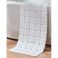 Webos Non-Slip Bath Mat for Tub & Shower：Silicone Foldable Bathtub Mat with Strong Suction Cups, Quick Drain Holes, Machine Washable Extra Large Bathroom Mats 35.8" x 17.7", White - color: White, size: 35.8" x 17.7" (Rectangular)