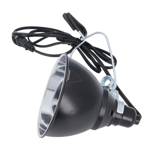 Reptile Heat Lamp, 250W Dimmable UVA Basking Light for Reptiles, Aluminum Reflector Deep Dome Light Fixture for Chicken Lizard (Bulb not Included)