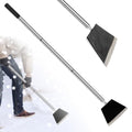 Garden Shovel, Floor Cleaning Scraper Tool, Snow Shovel Ice Scraper | 47 inch Weed Removal Tool with 3 Sections Long Handle for Moss,Sidewalks, Driveway Yard Working - Heavy Duty