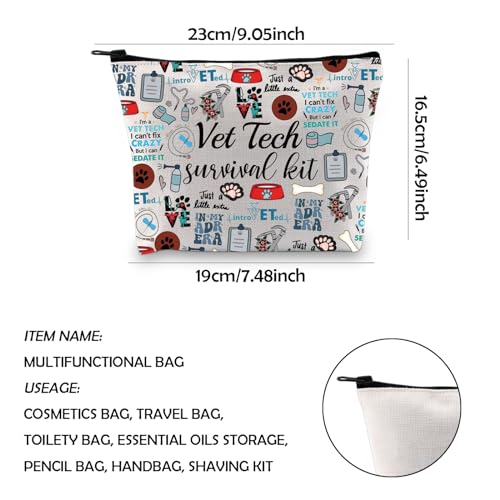 WCGXKO Veterinary Technician Gift Vet Tech Survival Kit Portable Travel Accessories Toiletry Bag Makeup Bag (ADR ERA) - color: ADR ERA