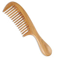 Onedor Handmade 100% Natural Green Sandalwood Hair Combs - Anti-Static Sandalwood Scent Natural Hair Detangler Wooden Comb (Wide Tooth),1 Count (Pack of 1) | Handmade, 0.15 in Tooth Spacing, Smooth Rounded Teeth, Helps Reduce Static, Less Pulling, Wavy Th
