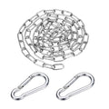 304 Stainless Steel Link Chain with 2 Hook (1/8" x 6.6 ft / 2 m x 3 Mm) - Utility Hanging Coil Chain Link Locking Pulling for Outdoor Fence Pet Dog - size: 1/8" x 6.6 ft(2 m x 3 Mm)