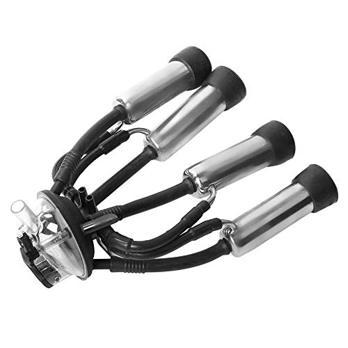 Milking Claw Cluster, Durable Transparent Milk Collection Set for Farm Milking Machine Stainless Steel Black 240CC 1 Pack