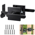 Double Sided Gate Latch, Heavy Duty Gate Latch for Wooden Fence | Black Gate Latch With Handles, Fence Gate Latch for Right Inswing Wooden Gates, Backyard, Garden - size: GL01 - Right Inswing Gate