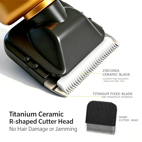 Horse Clippers 200W, Professional Animal Grooming Clippers with 2 Blades, 10ft Cord, Stepless Speed, Low-Noise Electric Clippers for Horses Sheep Goats Dogs