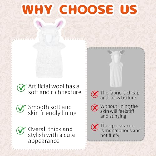 Kids Toddler Lamb Costumes Hooded Vest Cute Sheep Cosplay Christmas Outfits Sleeveless Hoodies for Boys Girls - size: 4-5 Years