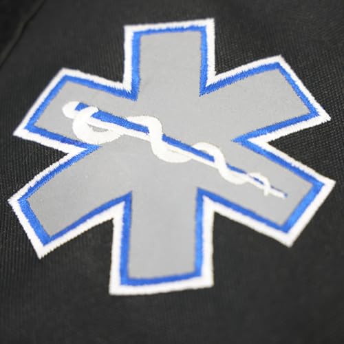 Lightning X Premium Stocked Modular EMS/EMT Trauma First Aid Responder Medical Bag + Kit - color: Black