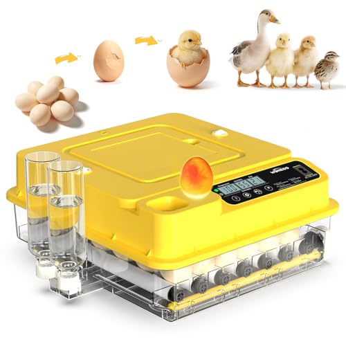 Egg Incubator 36 Eggs Incubators for Hatching Eggs Chicken Egg Incubator with Automatic Egg Turning and Humidity Display, Temperature Control Incubation Day Counter - size: 36 eggs