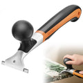 Professional 2-1/2" Tungsten Carbide Scraper - Extra Long Double-Sided Blade for Removing Paint, Epoxy, Rust, Adhesive & Carpet Glue - Heavy Duty Ergonomic Scraper Tool