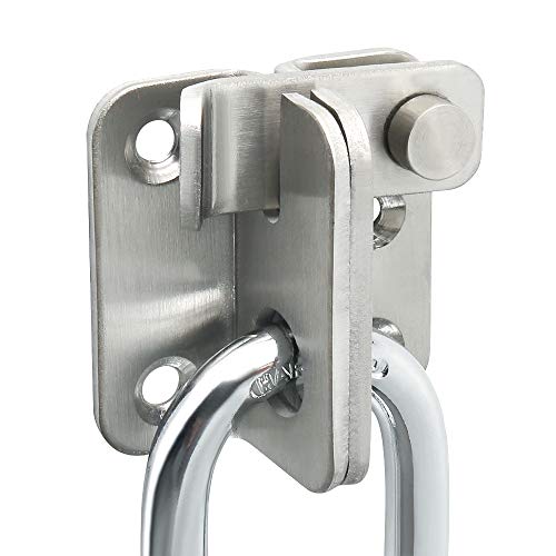 Alise Flip Latch Gate Latch Barn Door Lock Shed Door Latch,Brusehd Finish | Stainless Steel Door Lock Latches for Wooden Fence Shed Barn Chicken Dog Cage Window Cabinet Backyard Garage - color: Brushed Nickel, size: Small Size