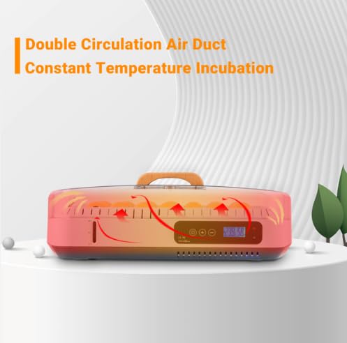 35 Egg Incubator with Automatic Egg Turning, Digital Temperature and Humidity Control, Water Alarm for Hatching Chickens, Ducks, Geese, Birds, Quail
