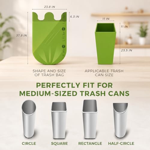 ANECO Compostable Food Waste Bags 13 Gallon, 50 Count | Extra Thick Kitchen Compost Bags With Handles, Large Compostable Bags for Tall Kitchen Bin