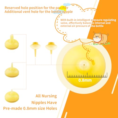 Puppies Nursing Bottle, Kitten Feeding Bottle with Feeding Nipple and Syringe,Ventilation Valve Resistant Tearing for Small Animal, Kittens, Rabbit, Hamster (Yellow) - color: Yellow, size: Model 3
