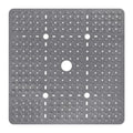 ZOESOE Square Shower Mat Non Slip: 27 x 27 Inches Large Shower Mats for Inside Shower, Soft TPE Shower Floor Mat with Suction Cups and Drain Holes, Machine Washable - color: Grey
