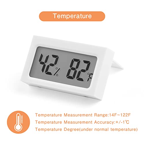 Monitor Digital Indoor Hygrometer with LCD Display Temperature Gauge Humidity Meter for Home or Greenhouse (White, 4 Pack) - color: White