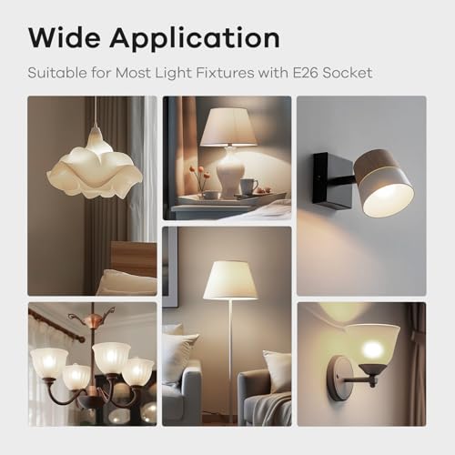 Linkind A19 LED Light Bulbs, 60W Equivalent Dimmable Light Bulbs, 4000K Cool White, 9W 840 Lumens LED Bulbs, E26 Standard Base 120V, Lighting for Bedroom Living Room Home Office, 6 Packs - color: 4000k Cool White-60w 6pcs