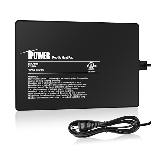 iPower 8X12 Inch Reptile Heat Pad Under Tank Heater Terrarium Warmer Heating Mat for Turtles Lizards Frogs and Other Small Animals - size: 8 X 12 Inch, style: Heat Pad