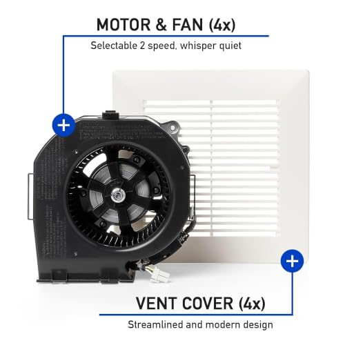 Panasonic Ecovent Ceiling/Wall Mount Bathroom Exhaust Fan, 70-90 CFM, FV-0709VB1