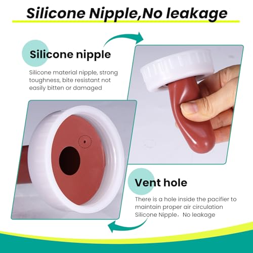 Screw Nipple Calf Bottle 2 Quart,Calf Feeding Device with Handle | Calves Nursing Milk Feeding Bottle with Rubber Nipple & Cap Livestock Supplie