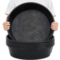 Sadnyy 5 Pcs Rubber Feed Pan 12 Quart/ 3 Gallon Utility Horse Feed Bucket Rubber Bowl Chicken Dust Bath Container Horse Feeder for Goats Livestock Animal Feeding Cats Dogs Pigs - size: 12 Quart/ 3 Gallon