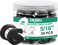 OURU 5/16 Inch Cable Clamps, Rubber Coated Insulated Clamps, 30pcs, 8mm | 304 Stainless Steel, Anti-Vibration, Rust Resistant, Secure Hold, Automotive Wire, Pipe & Tube Mounting, Cable Management - size: 30pcs - 5/16"