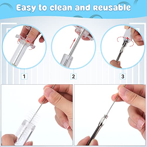 2 Pack Reusable Goat Drench Syringe, 20 mL Drench Gun for Goats | 2 Drench Nozzles, Cleaning Brush Set, Detachable Design, Adjustable Dose Ring, Goats and Sheep - style: 20ml