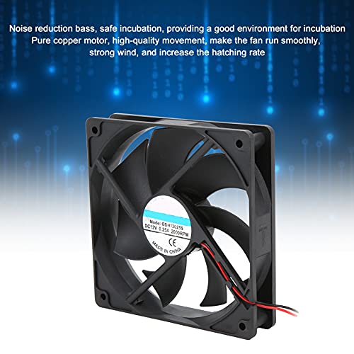 Incubator Fan, Incubator Exhaust Fan Low Noise High Power Motor for Indoor