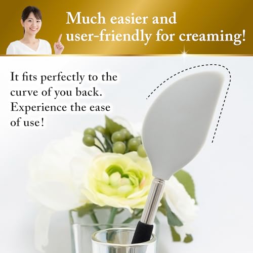 Telescopic Cream Applicator for Back (Accurate) | Extends from 23cm to 69cm to reach your whole back. Soft silicone head applies lotions, sunscreens and ointments. Washable. - color: Accurate Application