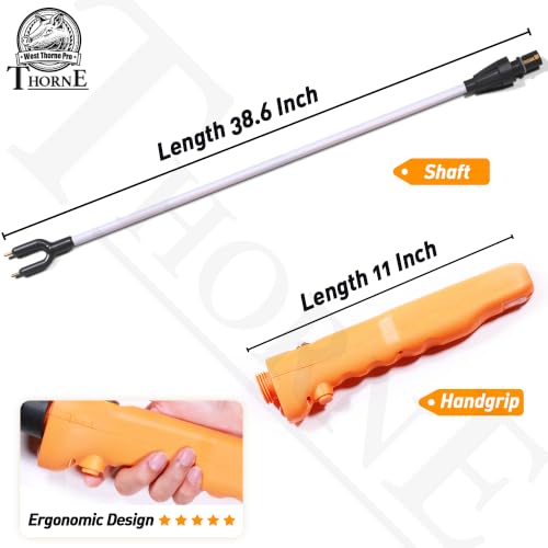 Cattle Prod, Waterproof Cattle Prod Stick with LED Light, Livestock Prod for Modern Livestock Management(52 inches) - size: 52.0"