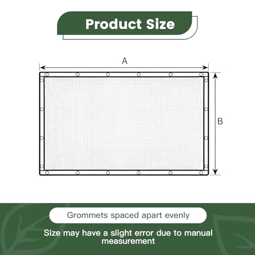 3 x 6 FT 55% Heavy Duty Shade Cloth Mesh Tarp | Black HDPE UV Resistant Breathable Grommets Sun Protection for Greenhouse Garden Pergola Patio Pools Dump Truck Fence - size: 55% - 3 x 6 FT