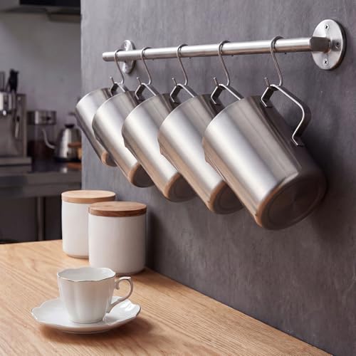 Copkim 4 Pcs Stainless Steel Measuring Cup with Handle and Pour Lip 67.6 Oz/ 2000 ml 304 Steel Milk Frothing Jug 8 Cup Metal Pitcher for Coffee Shop Bakery Commercial Home Latte Art Baking Frothing - size: 67.6 Oz, 2000 Ml, 8.3 Cup