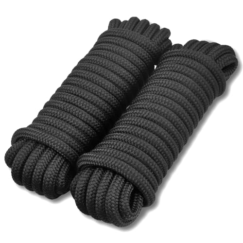 TetherTite Boat Dock Lines 5/8 Inch 20/25/30 Ft,Double Braided Nylon Boat Dock Lines with Loop, Mooring Line Marine Rope (3/4" x30) - size: 3/4"x30