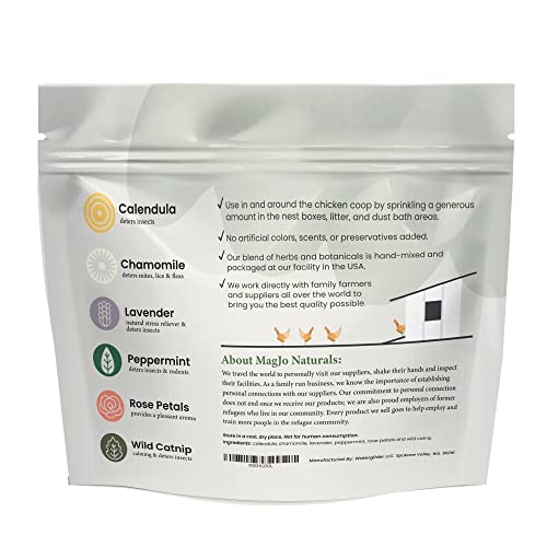 MagJo Chicken Nest Box Herbs, Bulk 1.5 pounds, Aromatic and Refreshes the Coop - size: 1.5 Pounds
