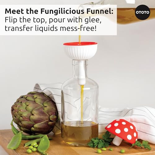 OTOTO Forest Trio Bundle of Beardy, Magic Mushroom, Fun Guy - Gnomes Dish Brush, Fungilicious Kitchen Funnel, Fridge Deodorizer, Mushroom Decor Cute Kitchen Accessories, Unique Mushroom Gnome Gifts - style: Forest Trio