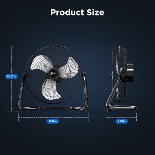 Simple Deluxe 18" 3-Speed High Velocity Industrial Floor Fan, Heavy Duty Metal for Warehouse Workshop Basement, 1 Pack - size: 18 Inch, style: 1 Pack