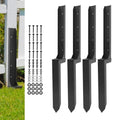 4x4 4 Pcs Fence Post Repair Kit 4x4 Separation Thicker Fence Post Anchor | Heavy Duty Thickened Fence Post Anchor Ground Stakes for Repair Tilted Broken Leaning 4x4 Wooden Posts