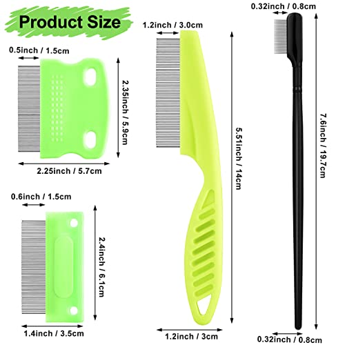 5 Pieces Dog Eye Combs Tear Stain Remover Combs Pet Grooming Comb for Small Dogs Gently Removing Eye Mucus and Crust (Green, Black) - color: Green, Black