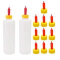 Goat Nipple and Bottles Set for Feeding Sheep Goat Lamb Puppy | 12 Pieces Small Animal Milk Drink Pritchard Nipple 2 Pieces 400 ml Lamb Feeding Bottle Kit - color: White 12