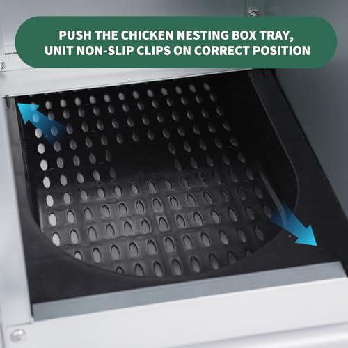 Chicken Nesting Box Tray, Plastic Laying Box Tray for Chicken Nest Boxes