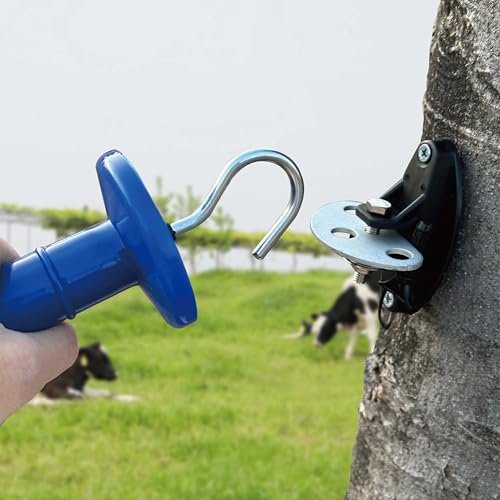 2 Pack Electric Fence Gate Kit, with Spring Gate Handle, 2 Anchor Insulators and 23 Feet Tension Big Spring，for Electric Fence Gate Livestock Fence Agricultural Fencing and Pasture - style: PK2 Spring Gate Kit