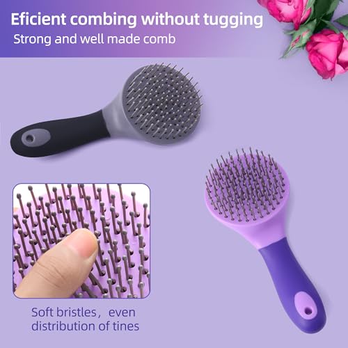 Equine Mane & Tail Combs Horse Brush Shedding Brush Grooming Tool for Horse (Gray) - color: Gray